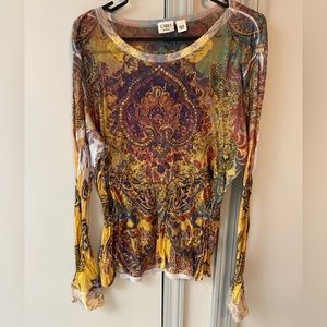 Cato multi colored long sleeve blouse - 22/24W